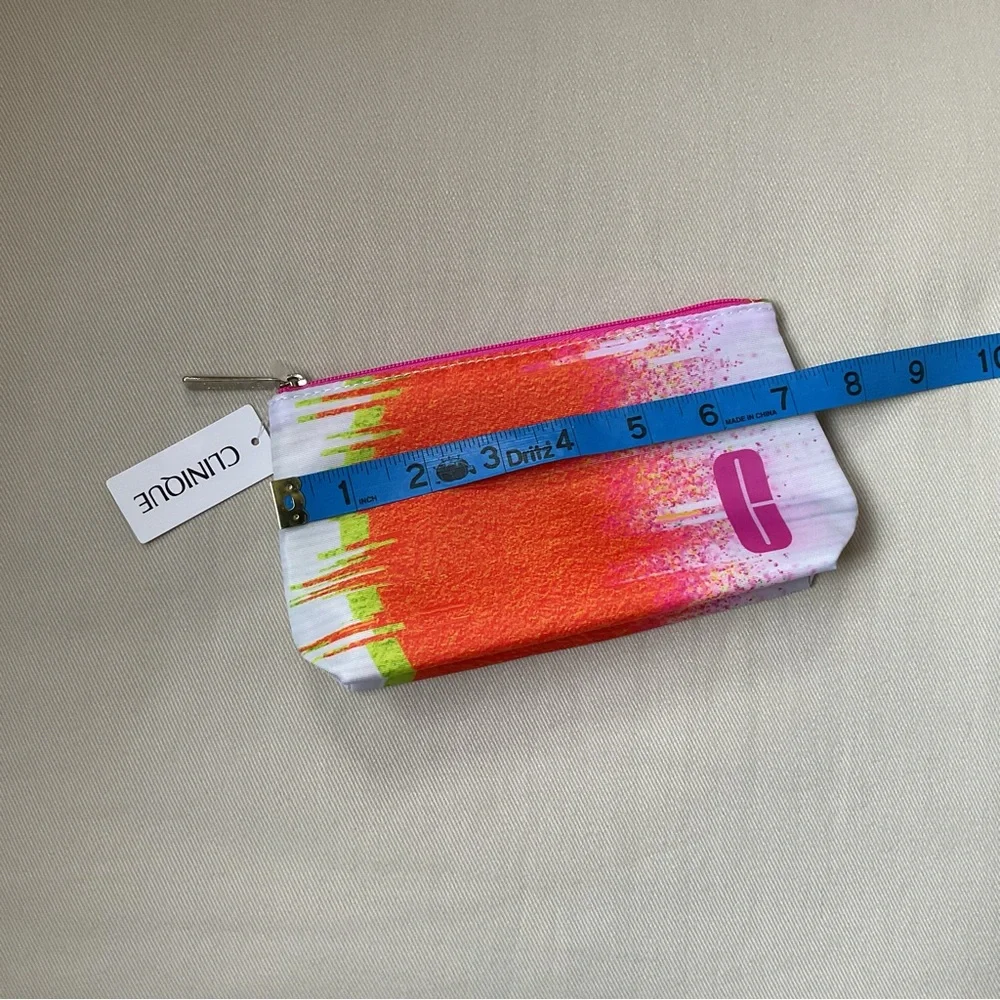 Clinique Cosmetic Bag Makeup Pouch Bright Spring Happy 😃 NWT